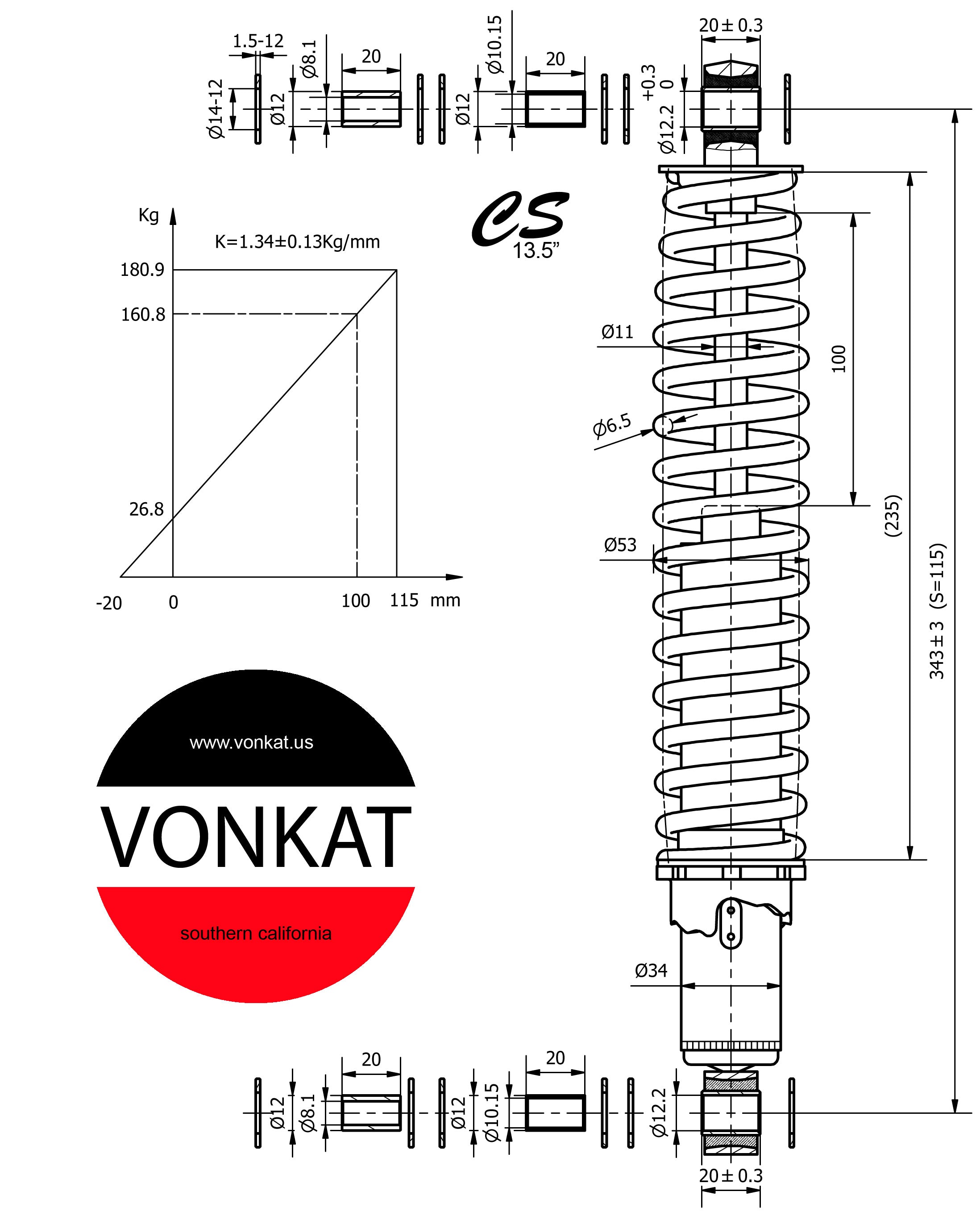 Classic Slimline Shocks for Vintage Dirt Bikes